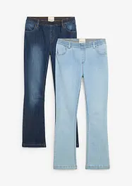 Džíny bez zapínání, Mid Waist (2 páry v balení), bonprix