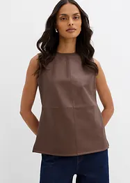 Top z umělé kůže, bonprix
