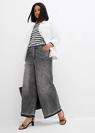 Džíny Wide Leg, High Waist, zkrácené, bonprix