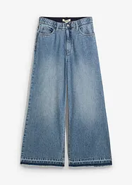 Džíny Wide Leg, High Waist, zkrácené, bonprix