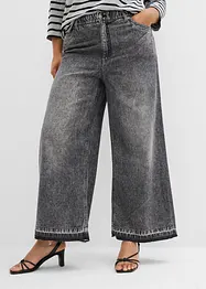 Džíny Wide Leg, High Waist, zkrácené, bonprix