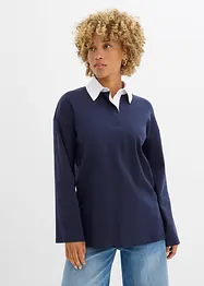 Triko polo z interlocku, bonprix