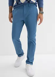 Kalhoty se sklady u pasu z bavlněného kepru, Regular Fit, Straight, bonprix