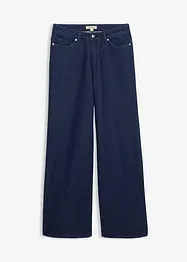 Džíny Wide Leg, Mid Waist, malý podíl streče, dlouhá délka, bonprix