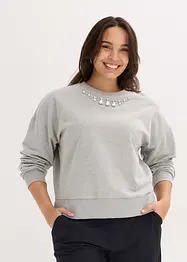 Oversize mikina se štrasem, bonprix