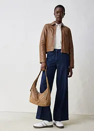 Kožená bunda z jehněčí kůže nappa, bonprix