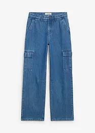 Cargo džíny Loose Fit, s nastavitelným pasem, Straight, bonprix