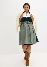 Kroj ve stylu dirndl se sametem, v délce midi (2dílná souprava), bonprix