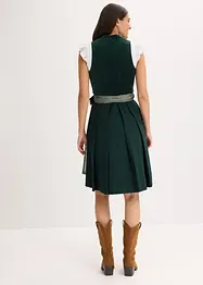 Kroj ve stylu dirndl se sametem, v délce midi (2dílná souprava), bonprix