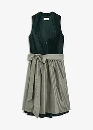 Kroj ve stylu dirndl se sametem, v délce midi (2dílná souprava), bonprix