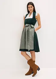 Kroj ve stylu dirndl se sametem, v délce midi (2dílná souprava), bonprix