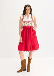 Kroj ve stylu dirndl s vyšívanou zástěrou (2dílná souprava), bonprix