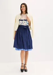 Kroj ve stylu dirndl s vyšívanou zástěrou (2dílná souprava), bonprix