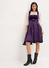 Kroj ve stylu dirndl se sametem, v délce midi (2dílná souprava), bonprix