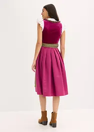 Kroj Dirndl se sametem, v délce midi (2dílná souprava), bonprix