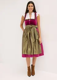Kroj Dirndl se sametem, v délce midi (2dílná souprava), bonprix