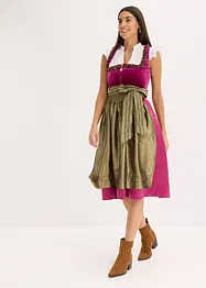 Kroj Dirndl se sametem, v délce midi (2dílná souprava), bonprix