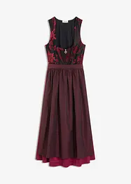 Kroj ve stylu dirndl se sametem, v délce midi (2dílná souprava), bonprix