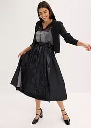 Kroj ve stylu dirndl se sametem, v délce midi (2dílná souprava), bonprix