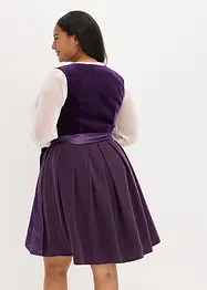 Kroj ve stylu dirndl se sametem, v délce midi (2dílná souprava), bonprix