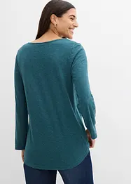 Bavlněné triko Henley s knoflíkovou légou, bonprix