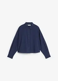 Krátká oversize halenka s podílem hedvábí, bonprix