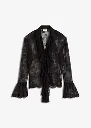 Průhledná halenka s krajkou, bonprix