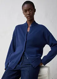 Oversized pletený kabátek s podílem hedvábí, bonprix