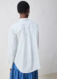 Košilová halenka s podílem hedvábí, bonprix