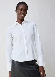 Košilová halenka s podílem hedvábí, bonprix