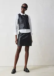 Vesta z jehněčí kůže napa, bonprix