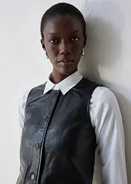 Vesta z jehněčí kůže napa, bonprix