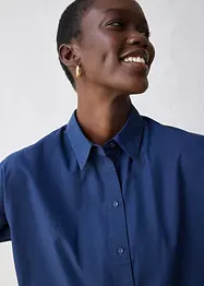 Krátká oversize halenka s podílem hedvábí, bonprix