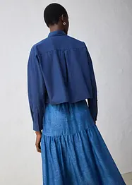 Krátká oversize halenka s podílem hedvábí, bonprix