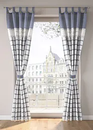 Kostkovaný závěs z organické bavlny (1 ks), bonprix