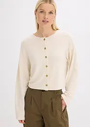 Žebrovaný kabátek z jemné pleteniny, bonprix