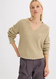 Svetr s výstřihem do V, bonprix