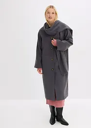 Oversize kabát se dvěma decentními kapsami ve švech, bonprix