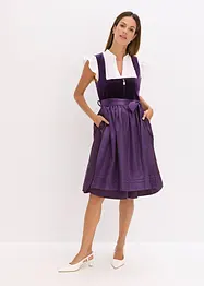 Kroj ve stylu dirndl se sametem, v délce midi (2dílná souprava), bonprix