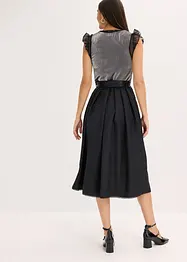 Kroj ve stylu dirndl se sametem, v délce midi (2dílná souprava), bonprix