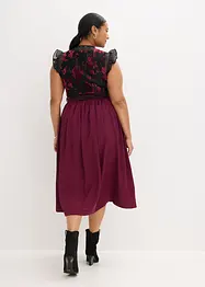Kroj ve stylu dirndl se sametem, v délce midi (2dílná souprava), bonprix