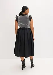 Kroj ve stylu dirndl se sametem, v délce midi (2dílná souprava), bonprix