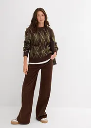 Svetr z jemné pleteniny s kostkovaným vzorem, bonprix