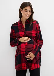 Těhotenská dlouhá halenka z měkkého bavlněného flanelu, bonprix