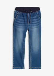 Džíny bez zapínání, z teplákoviny, Regular Fit, Straight, bonprix