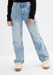 Široké cargo džíny, Mid Waist, bonprix