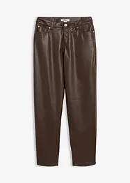 Kalhoty z umělé kůže, střih Barrel, Mid Waist, bonprix