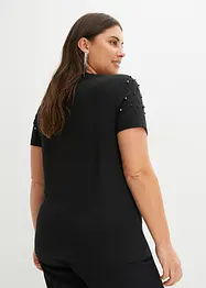 Triko s aplikací z perliček, bonprix