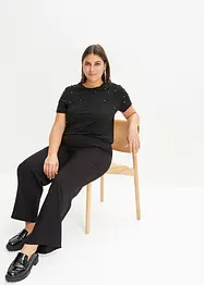 Triko s aplikací z perliček, bonprix