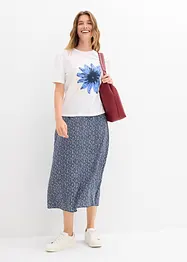 Midi sukně ze splývavé viskózy, bonprix